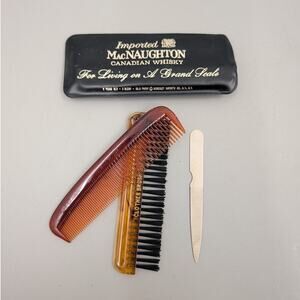 Vintage Canadian MacNaughton Whiskey Grooming Kit File Comb Brush